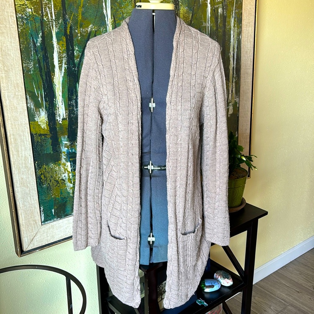 Leo & Nicole Tan Cardigan Sweater